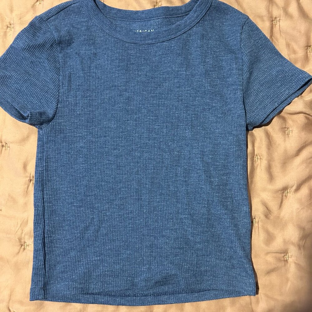 American Eagle Waffle Baby Tee